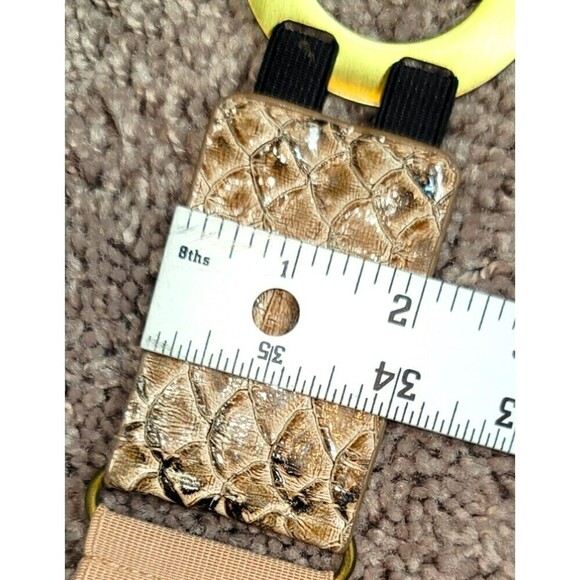 Chico’s Mixed Print Hip Belt Tan Black Snake - Size L - Picture 6 of 7